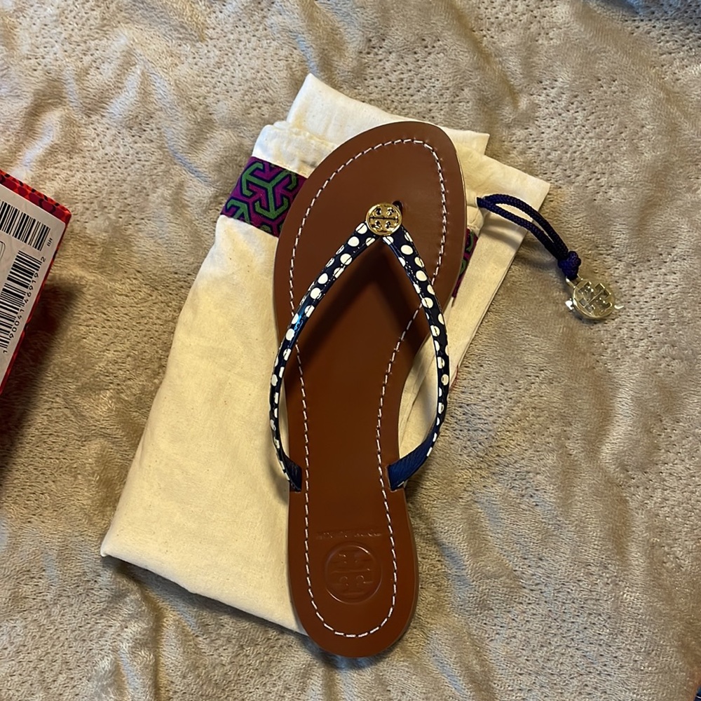 New unused tory burch nautical dots navy sea size 6 - Picture 3 of 4